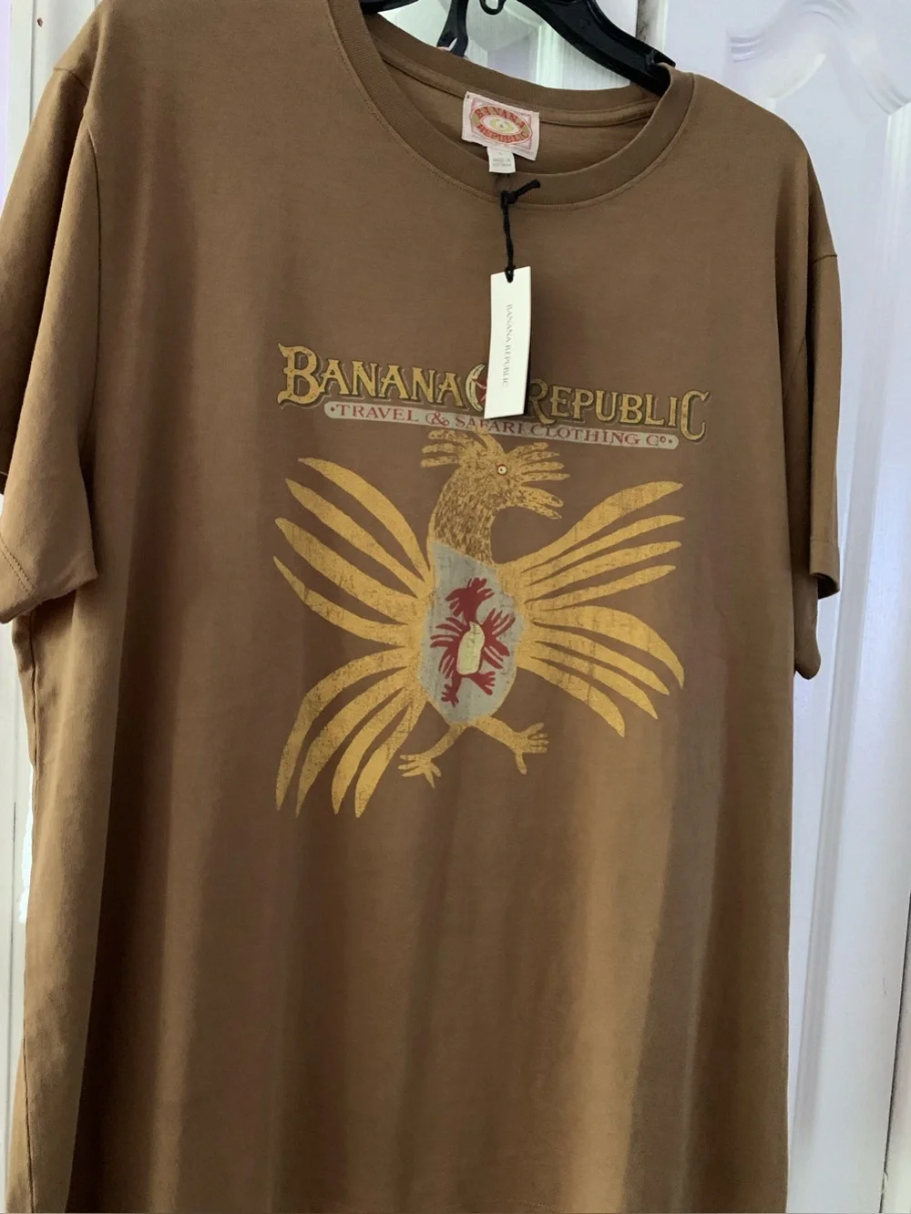 Banana Republic Brown Graphic Crest Short Sleeve Tee